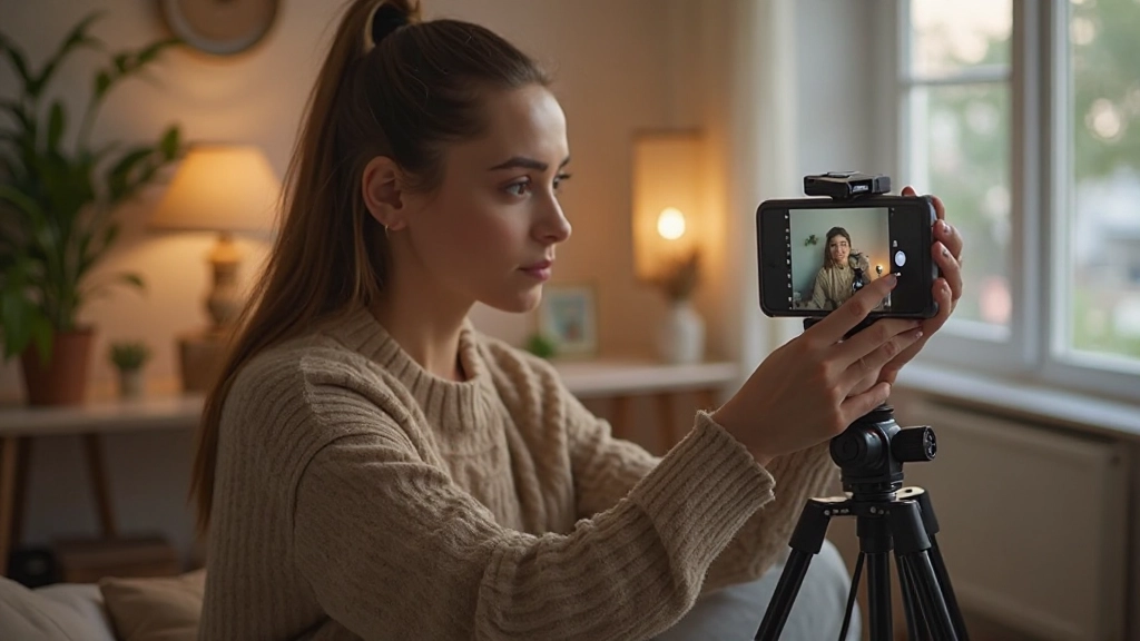 Микро-влиятельное лицо создаёт контент для социальных сетей